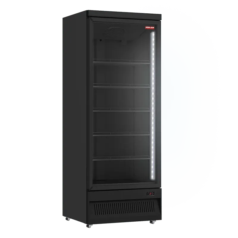 New Air NGR-30-HB 30" Black Full Glass Door Merchandiser