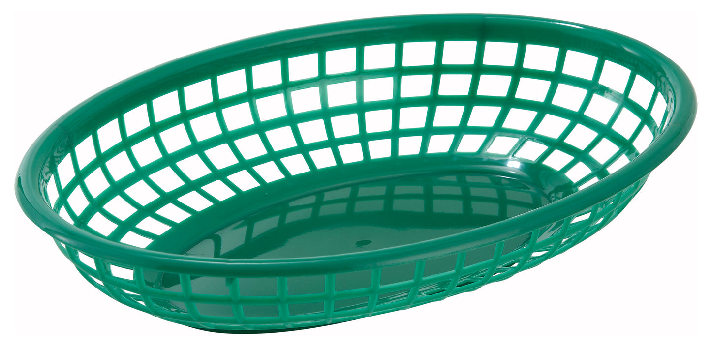 Winco PFB-10G 9-1/2" x 5" x 2" Green Fast Food Baskets