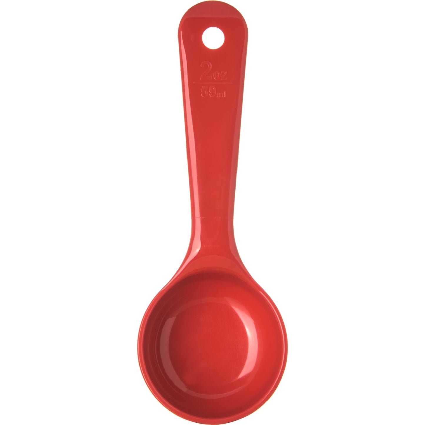 Carlisle 492405 2 oz Red Acetal Measure Miser Solid Short Handle