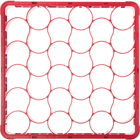 Carlisle REW30SC05 Red 30 Compartment Polypropylene Color-Coded Short Glass Rack Extender