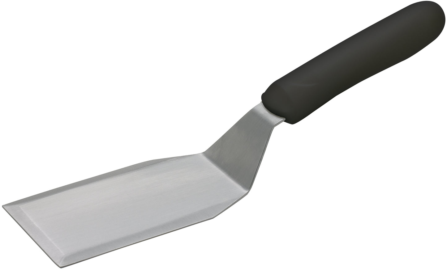 Winco TKP-61 5-1/8" x 2-7/8" Blade Black Polypropylene Handle Hamburger Turner w/ Offset