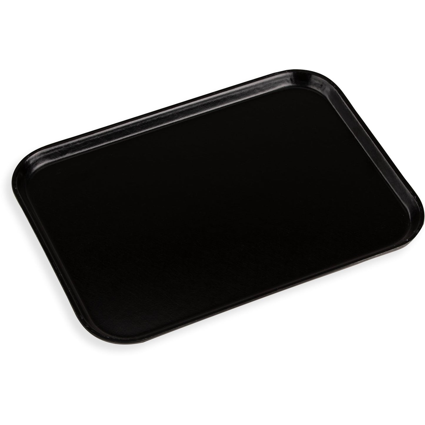 Carlisle 1612FG004 16.4" x 12" Black Solid Rectangular Glasteel Tray