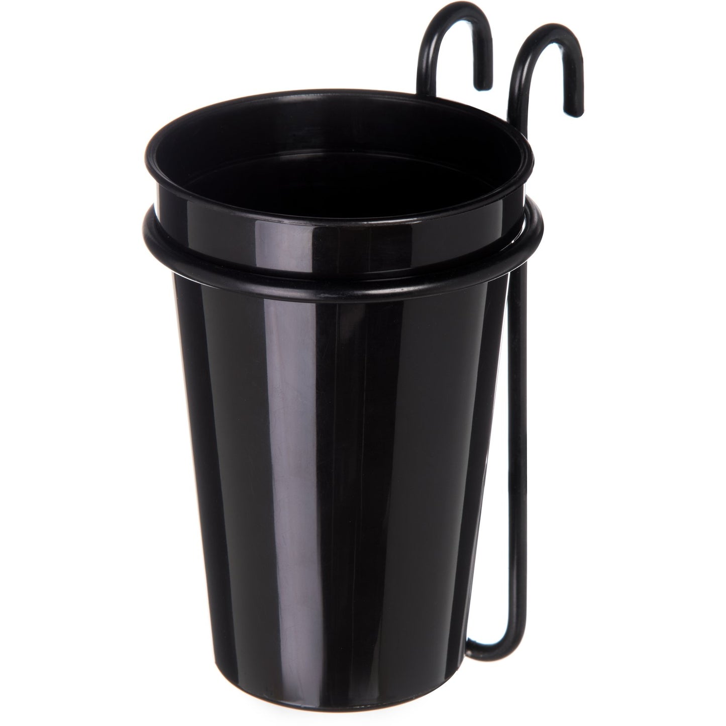San Jamar C8500S Black Wireworks Cup and Caddy Straw Organizer