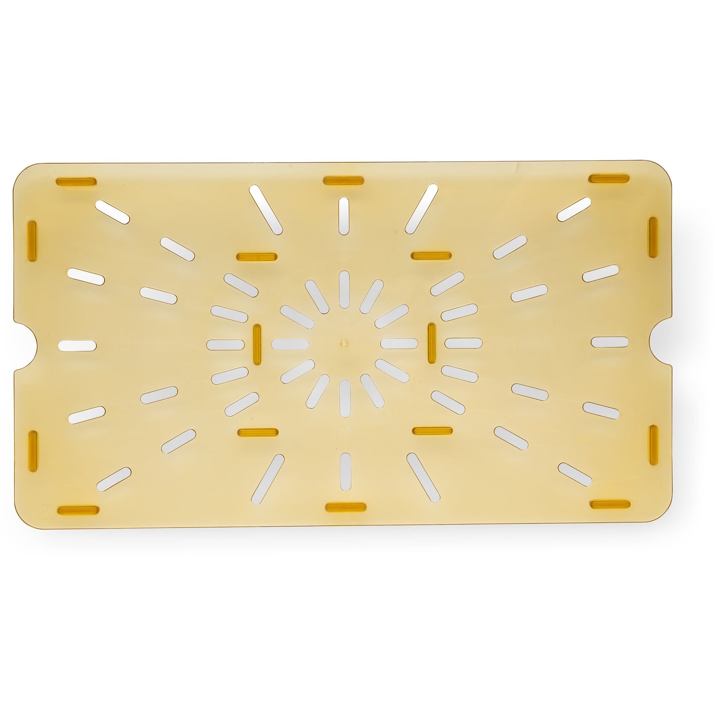Carlisle 1041513 Full-Size Amber High Heat Plastic StorPlus Food Pan Drain Grate