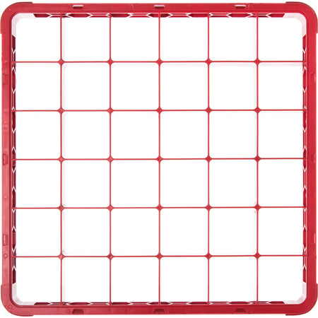 Carlisle RE36C05 Red 36-Compartment Polypropylene OptiClean Divided Glass Rack Extender 1.78"