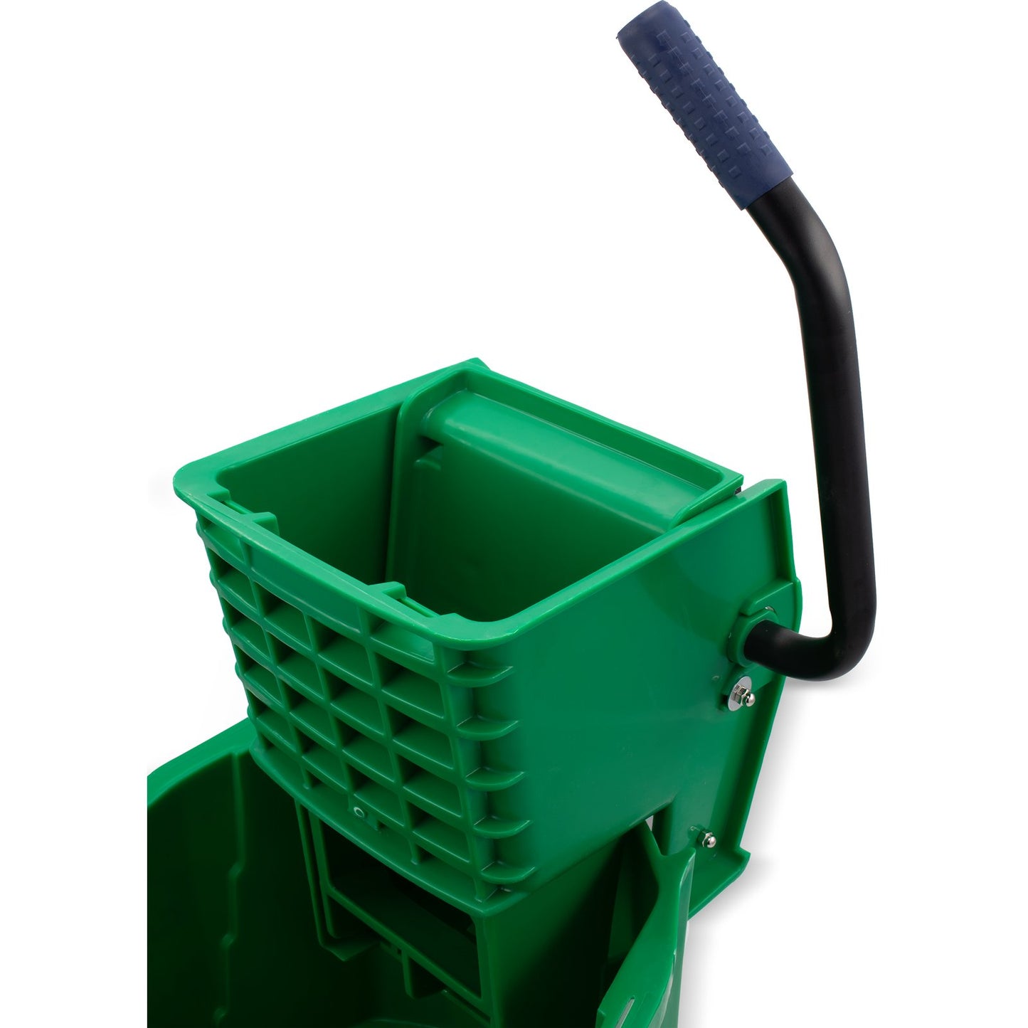 Carlisle 3690409 35 Qt Green Polypropylene Commercial Mop Bucket with Side-Press Wringer