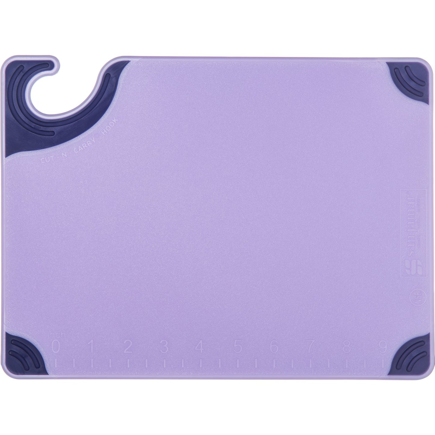 San Jamar CBG912PR 9" x 12" Purple Allergen Saf-T-Grip Cutting Board