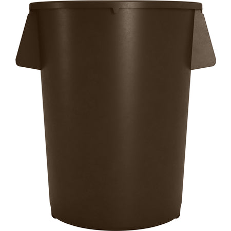 Sparta 84105501 55 Gallon Brown Round Polyethylene Bronco Waste Bin Trash Container