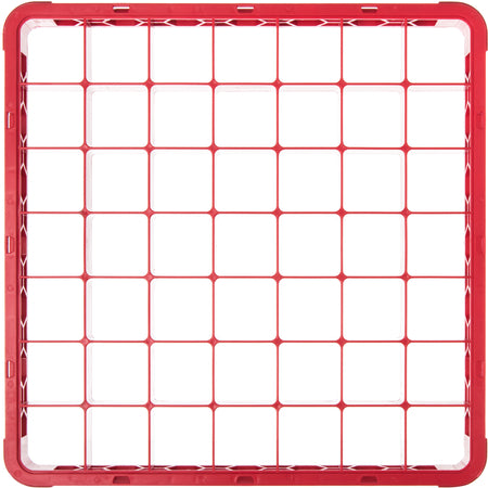 Carlisle RE49C05 Red 49-Compartment Polypropylene OptiClean Divided Glass Rack Extender 1.78"