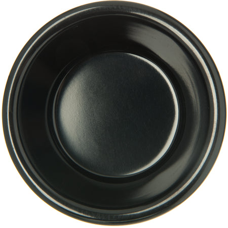 Carlisle S29303 3 oz Black Melamine Fluted Ramekin