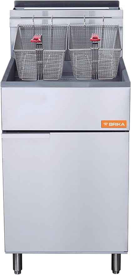 Brika BFR-70-NG 70 lb Propane Five Tube Burner Natural Gas Fryer