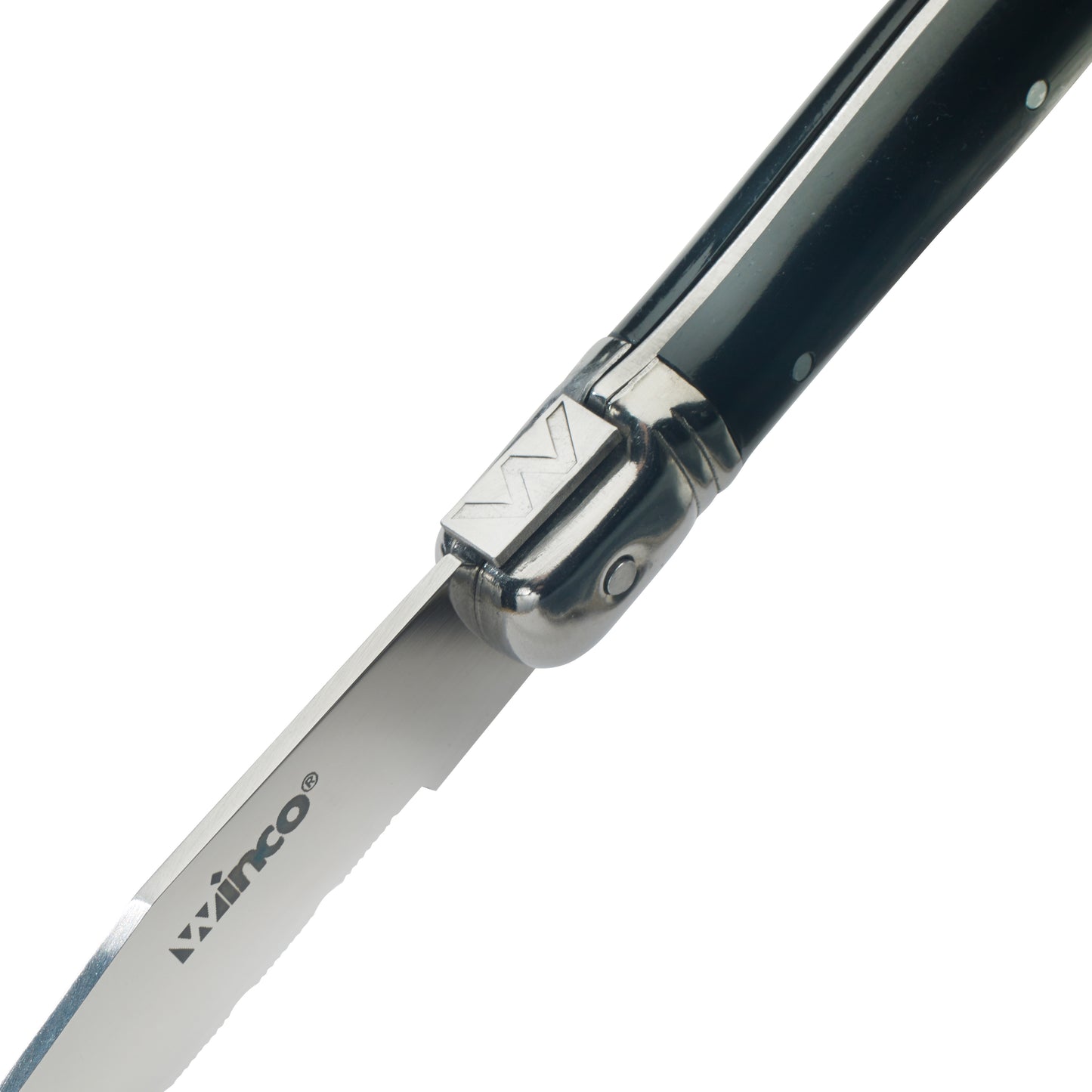 Winco K-73PC Pointed Tip Steak Knives, 4-1/2" Blade