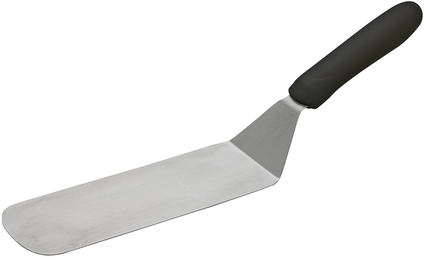 Winco TKP-90 Black Polypropylene Handle Flexible Turner w/ Offset, 8-1/4" x 2-7/8" Blade