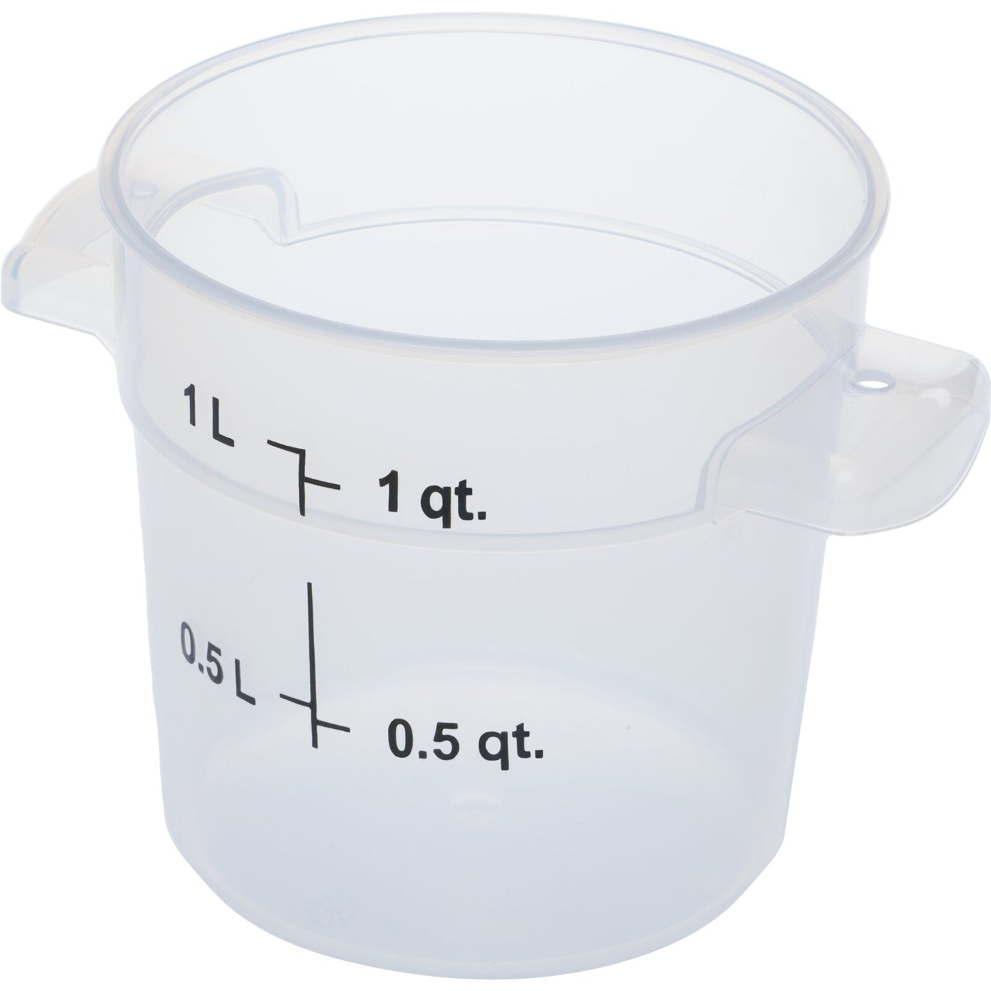 Carlisle 1096130 1 Qt Clear Round Polypropylene StorPlus Food Storage Container