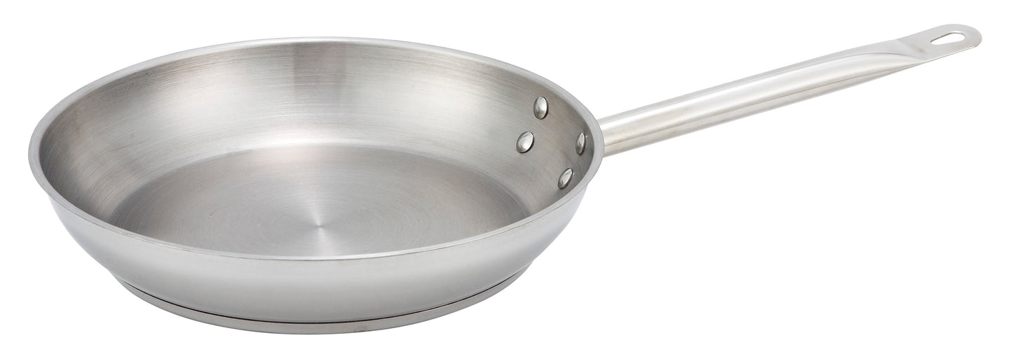 Winco SSFP-9 9" Stainless Steel Fry Pan