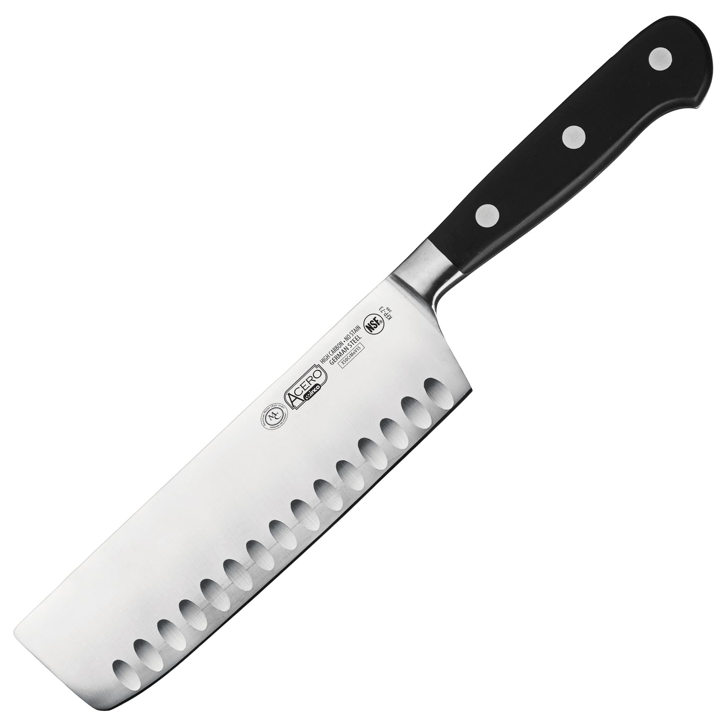 Winco KFP-73 7" Nakiri Knife w/ Hollow Ground