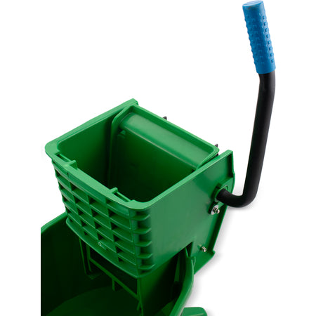 Carlisle 3690809 26 Qt Green Polypropylene Commercial Mop Bucket with Side-Press Wringer