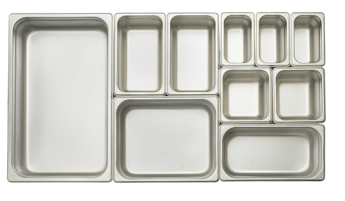 Winco SPJP-406 1/4 Size Stainless Steel Anti-jam Steam Pan, 6" Deep
