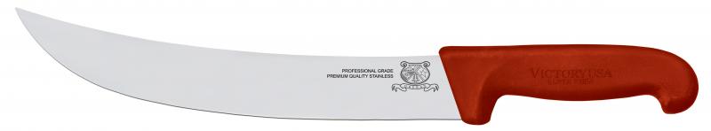 Omcan 23888 12-inch Steak Knife with Red Super Fiber Handle