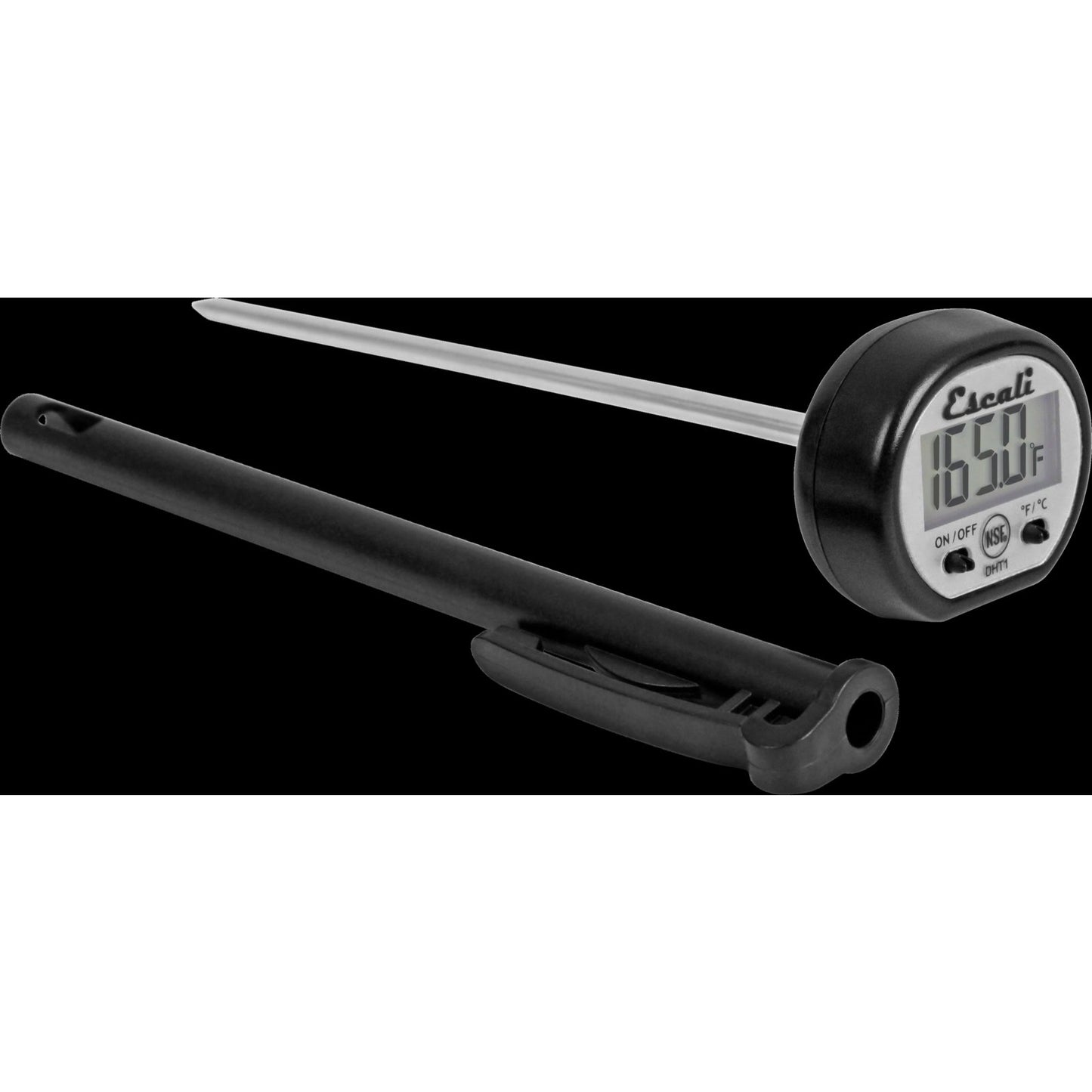 San Jamar THDGPCKT Black Digital Pocket Thermometer NSF Listed