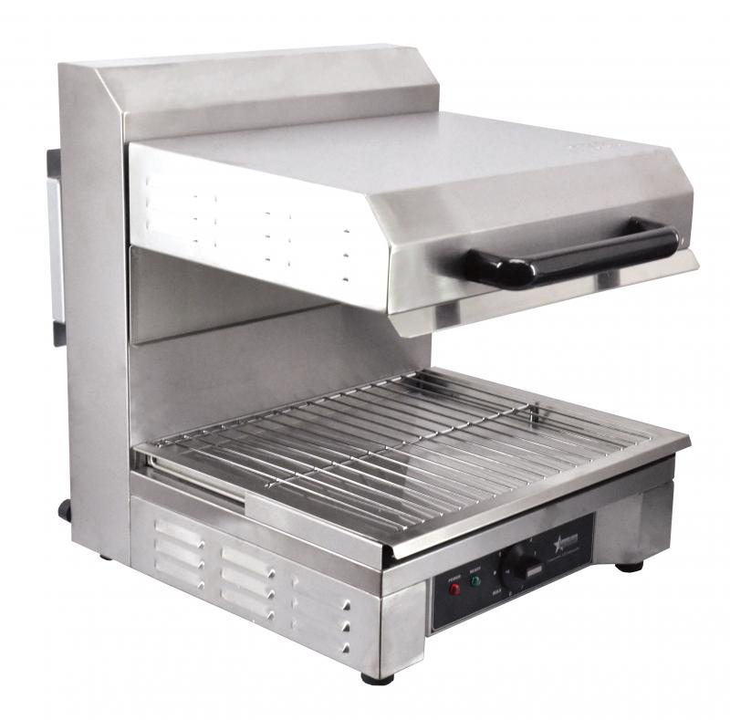 Omcan 39581 Stainless Steel Quartz Adjustable Salamander with 14" x 17.71" Warming Base