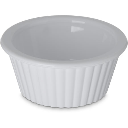 Carlisle 84302 1 oz White SAN Fluted Ramekin