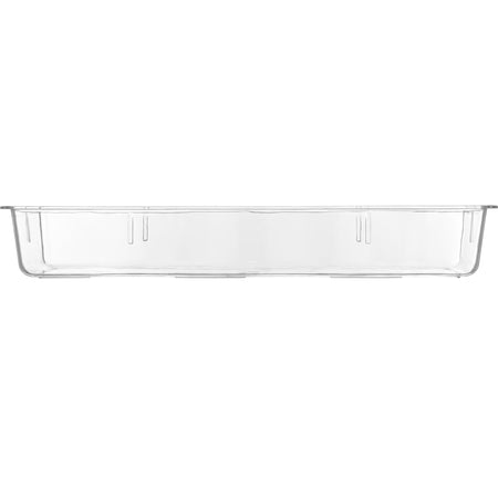Carlisle 698207 2-1/2" Deep Clear Wavy Edge Polycarbonate Modular Displayware Half Long Pan