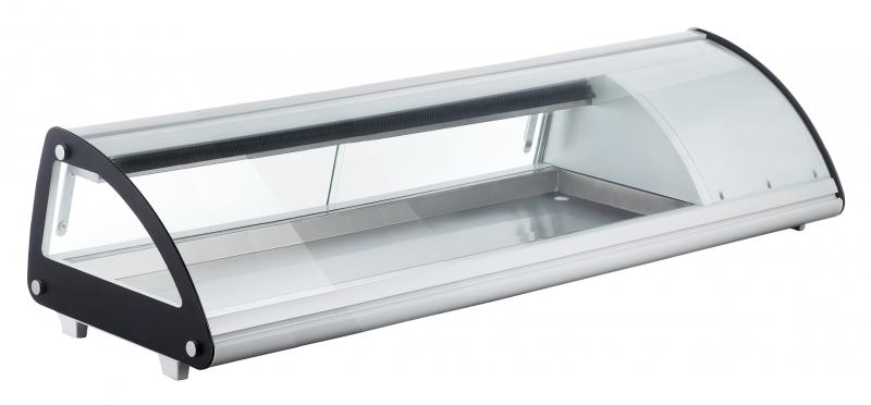 Omcan 43224 1.84cu.ft. / 52L 52" Curved Glass Refrigerated Sushi Showcase