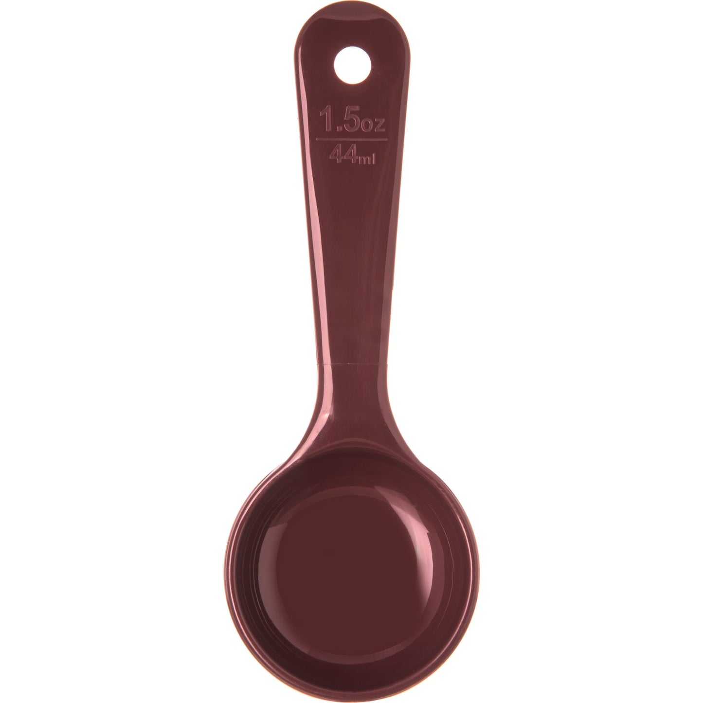 Carlisle 492201 1.5 oz Reddish Brown Acetal Measure Miser Solid Short Handle