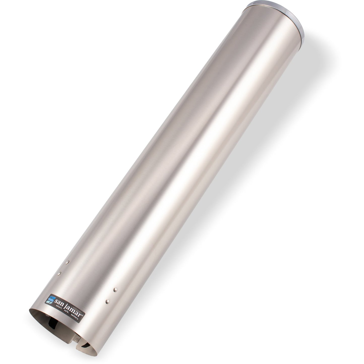 San Jamar C4400PF 23.5" Large Stainless Steel Pull-Type Foam Cup Dispenser