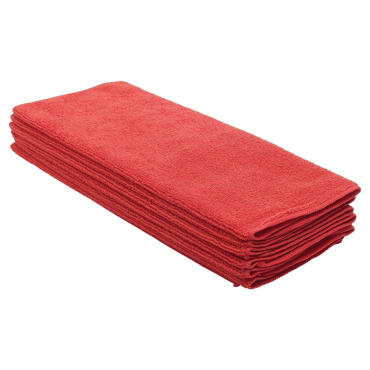 Winco BTM-16R 16" x 16" Red Microfiber Towel (6pcs/pk)