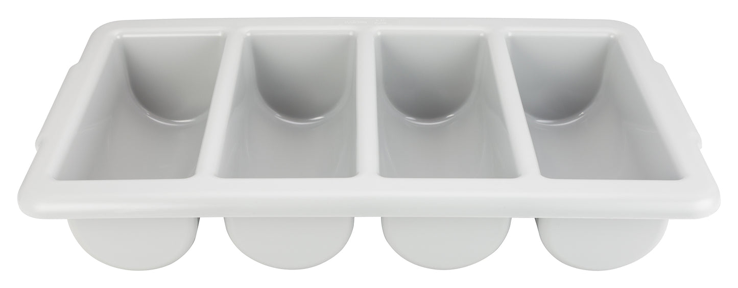 Winco PL-4B 4-Compartment Polypropylene Cutlery Bin
