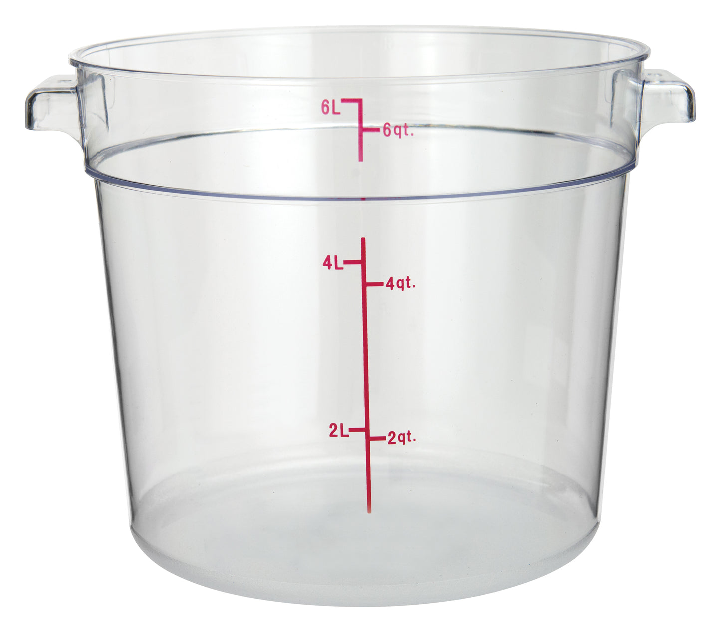 Winco PCRC-6 6 Qt. Clear Polycarbonate Storage Container