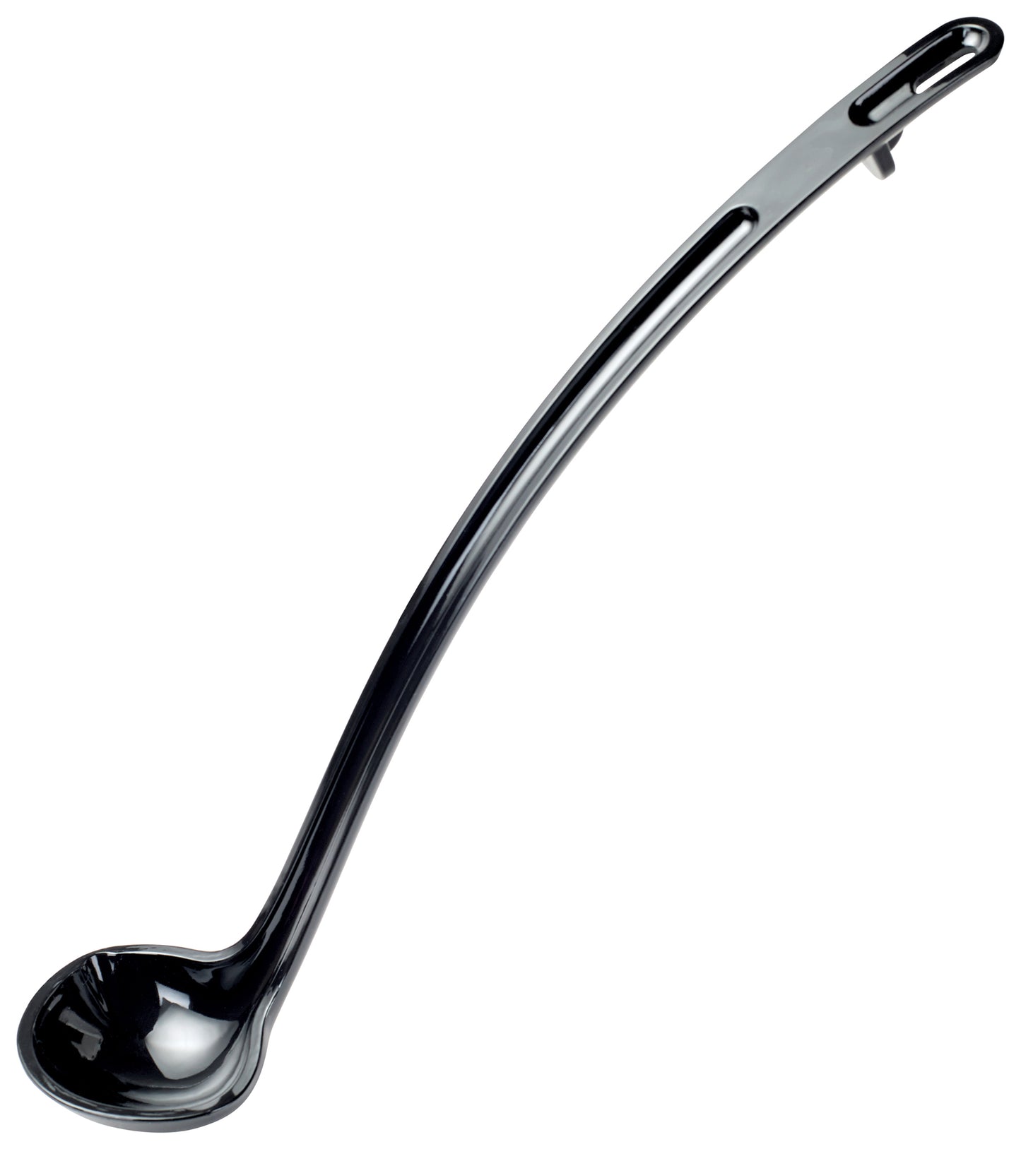 Winco CVLD-13K 1 oz. 13" Black Curved Polycarbonate Ladle