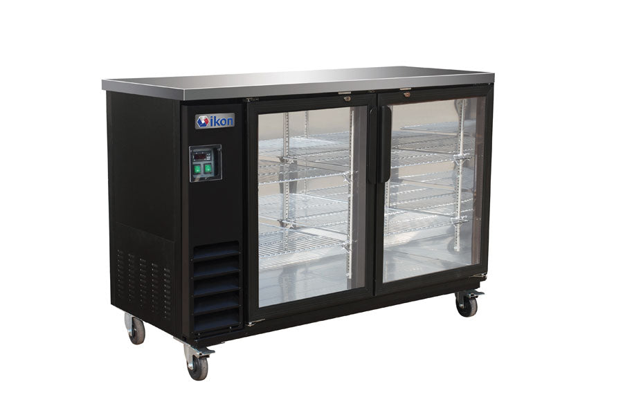 Ikon IBB61-2G-24 61" Double Back Bar Refrigerator Swing Doors