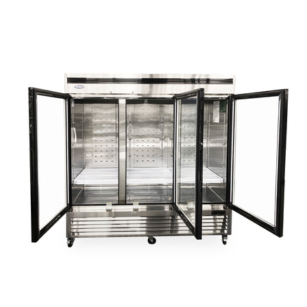 Atosa MCF8708GR Triple Glass Door Bottom Mount Merchandiser Refrigerator