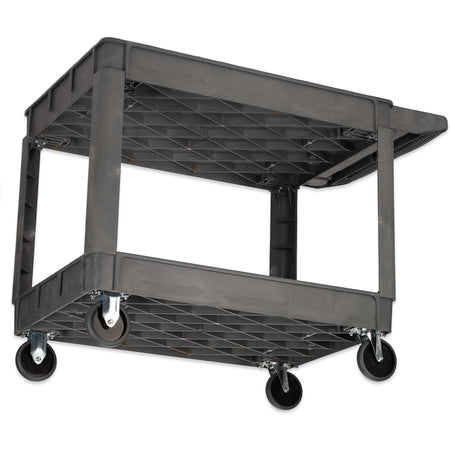 Carlisle UC452523 45" x 25" Gray 2 Shelf Polypropylene Bin Top Utility Cart