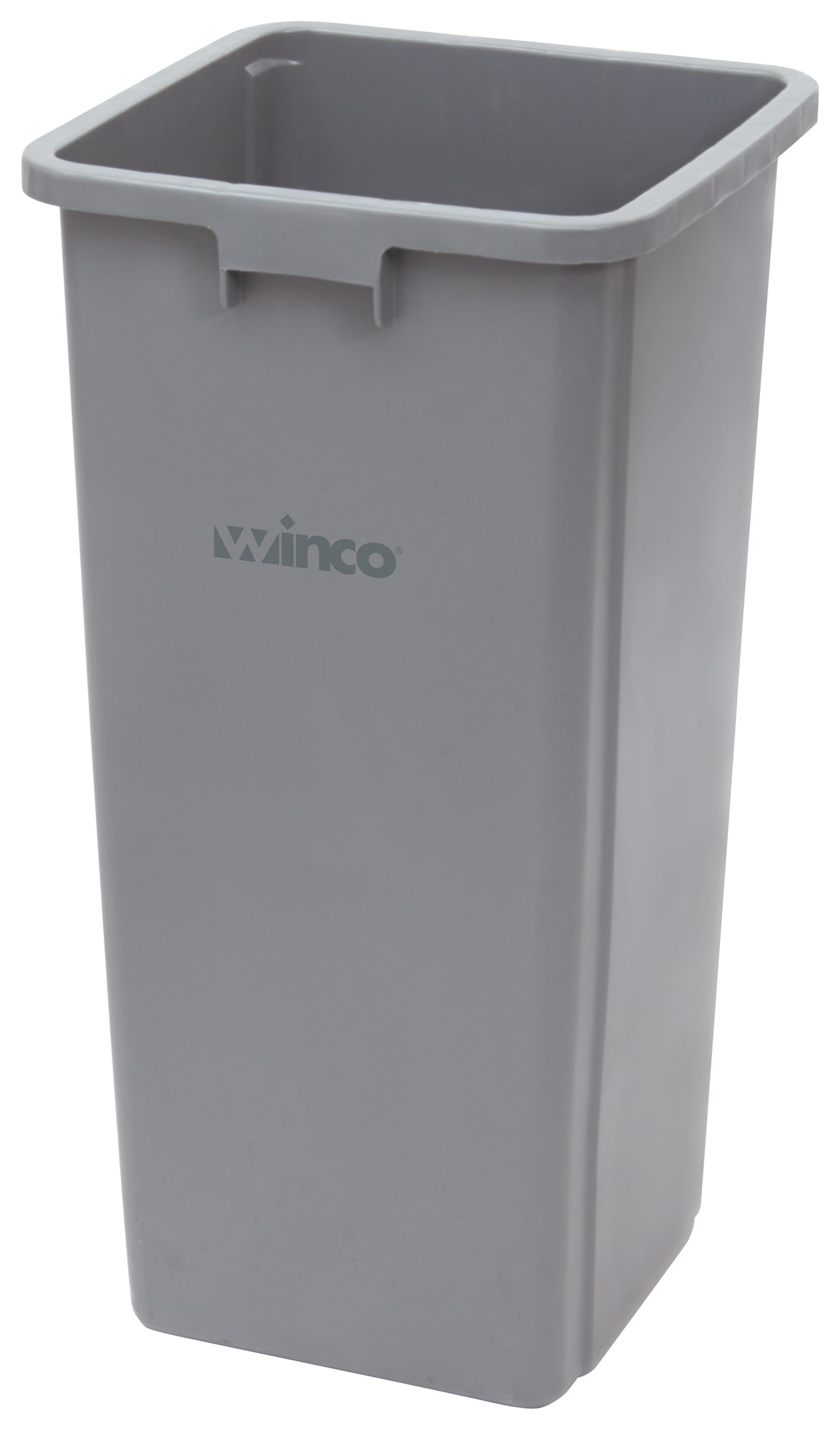 Winco PTCS-23G 23 Gallon Gray Tall Trash Can