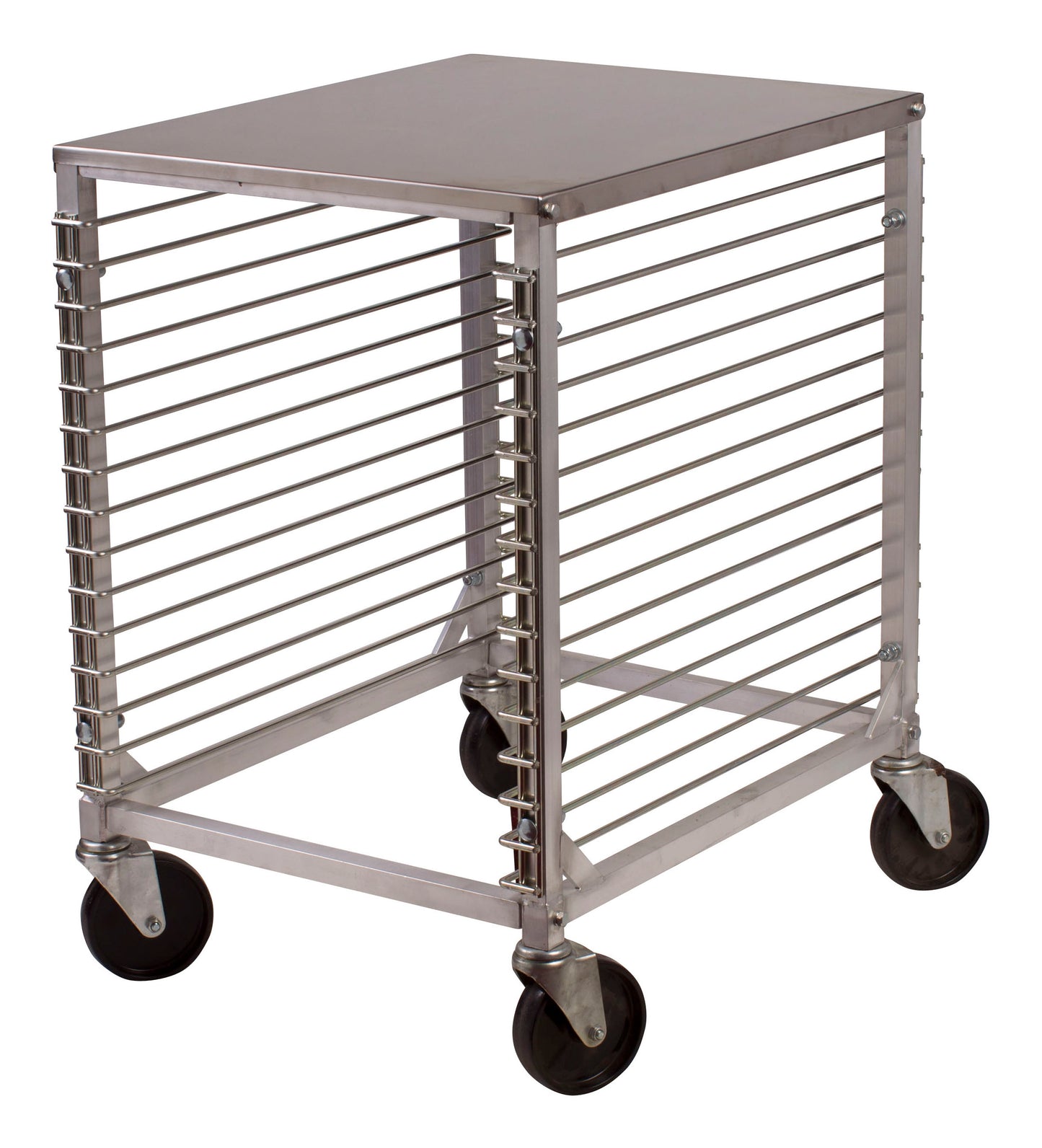 Winco ALRK-15 Half-Height 15-Tier Aluminum Sheet Pan Rack w/ Work Surface
