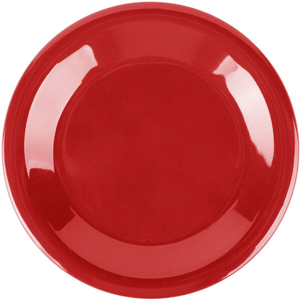 Carlisle 3301805 6.5" Red Sierrus Melamine Wide Rim Pie Plate