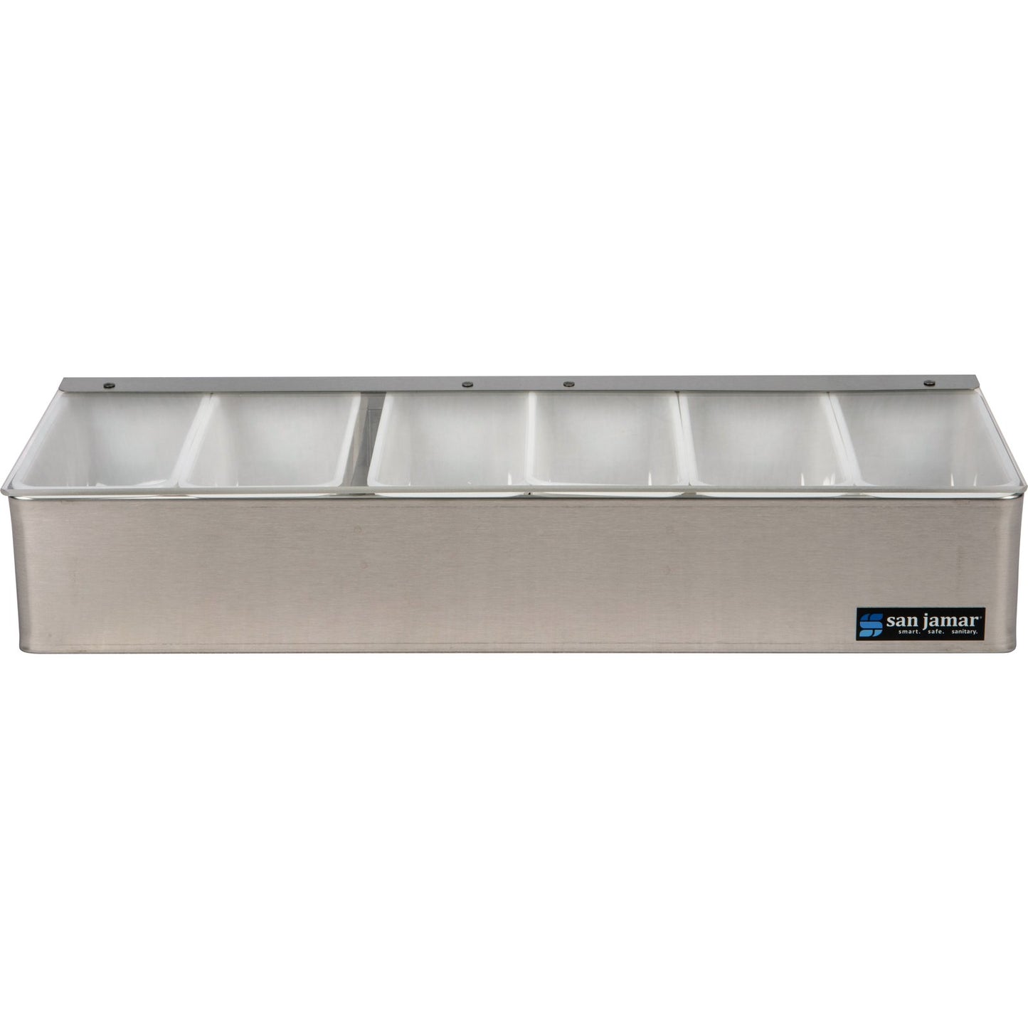 San Jamar B4186L 6 Pint Stainless Steel Non-Chilled Garnish Trays