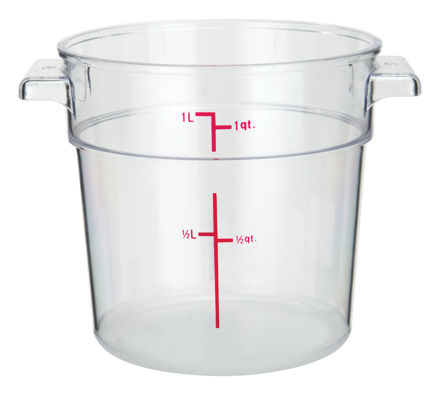 Winco PCRC-1 1 Qt. Clear Polycarbonate Storage Container
