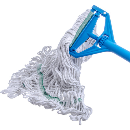 Carlisle 369419B00 Medium White Cotton Blend Flo-Pac Green Band Mop