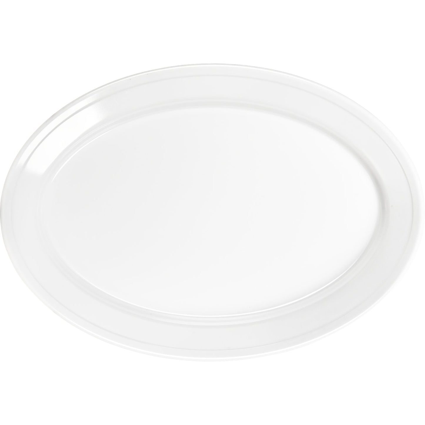 Carlisle ARR12002 12" x 8.5" White Oval Melamine Platter Tray