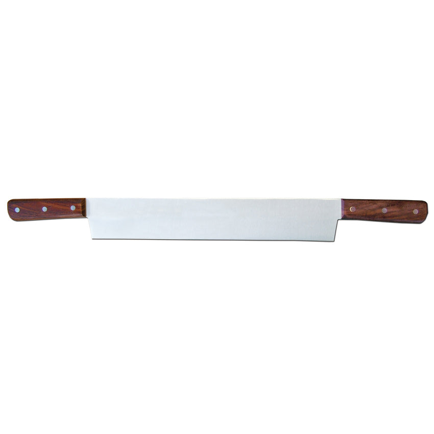 Omcan 11518 14-inch Cheese Knife with Double Wooden Handle