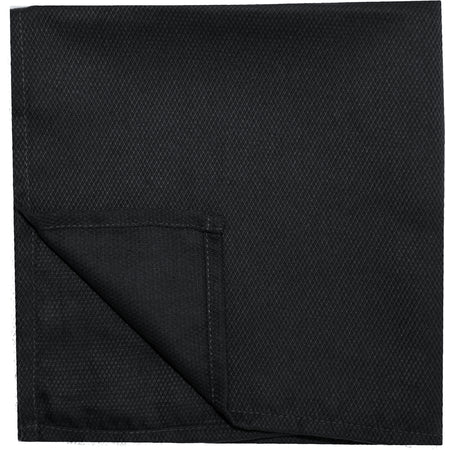 Snap Drape 54432020NH014 20" x 20" Black Spun Polyester Microfiber Milan Birdseye Napkin