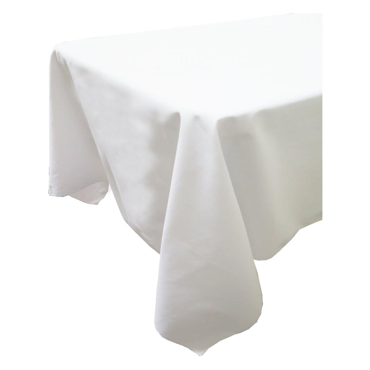 Snap Drape 54415296TH010 52" x 96" White Spun Poly Market Place Linens Tablecloth