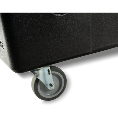 Carlisle ADS403 Small Black Polyethylene Optimizer Dish Dolly and 4 Adjustable Dividers