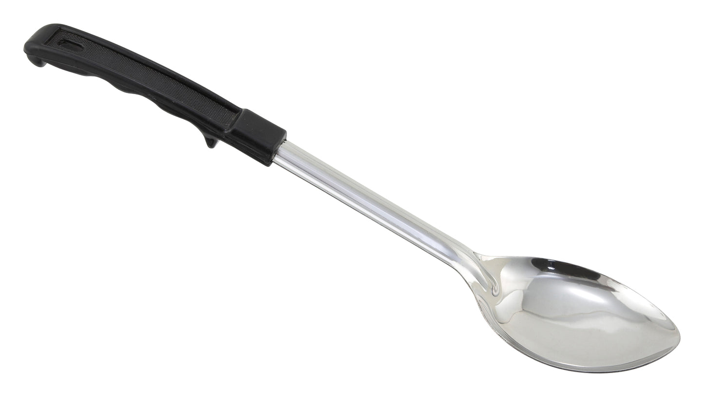 Winco BHON-13 13" Stainless Steel Solid Basting Spoon with Plastic Handle