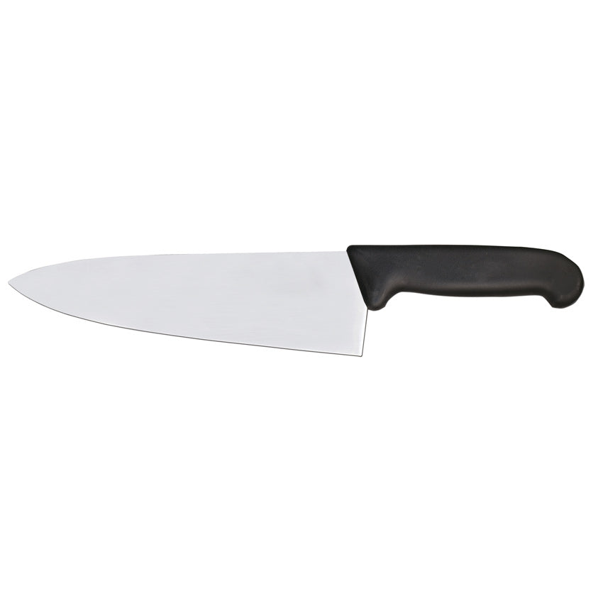 Omcan 21597 8-inch Medium Cook Knife with Black Super Fiber Handle